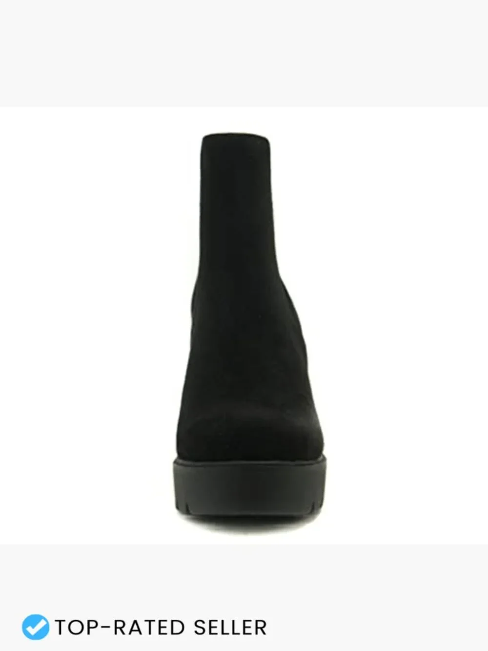 Lug Sole High Heel Chelsea Ankle Bootie w/ Double Elastic Gore